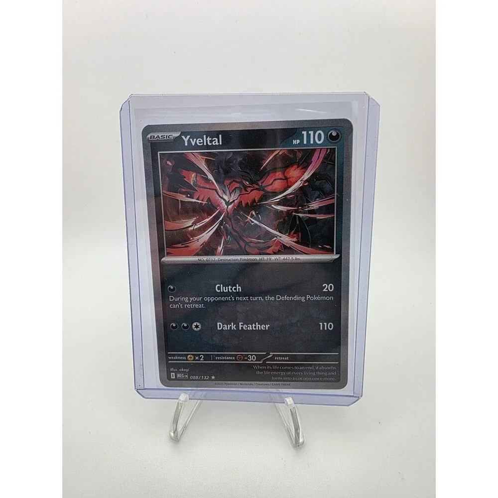 Pokemon Yveltal Holo Rare Card 110 HP Clutch Dark Feather